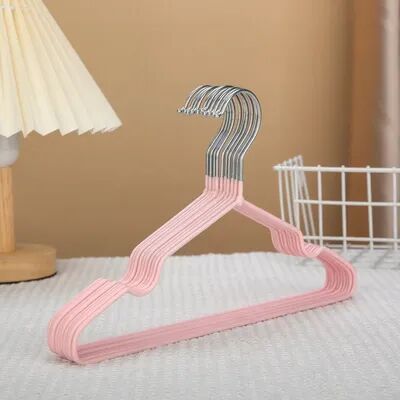 Youfap Market PVC Coated Metal Infant Hanger, Children's Style 30cm Non slip Rubber Hanger, Dormitory Home Clothes Hanger Organization pink