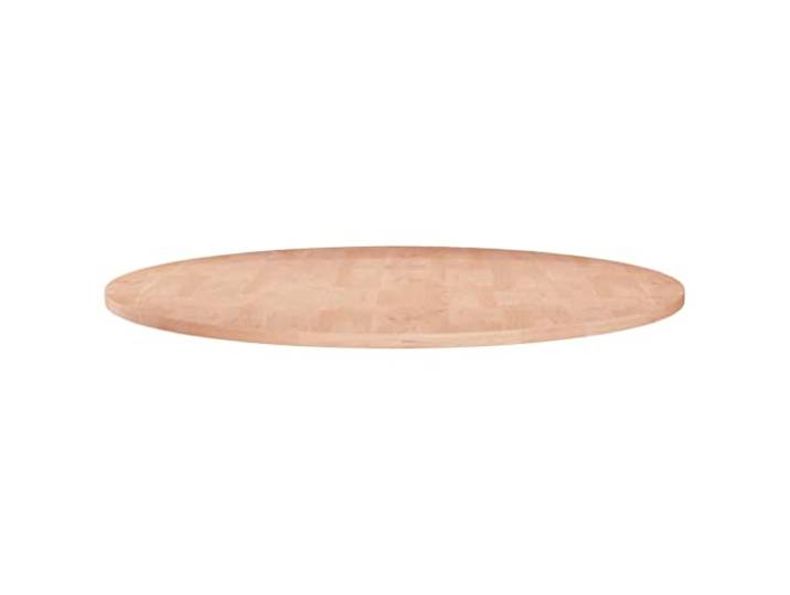 PTUGUOF Runde Tischplatte Eiche Massivholz 80 cm Unbehandelt 1,5 cm Dick, Naturbelassen, Streichbar, Für Esstisch, Couchtisch, Restaurant