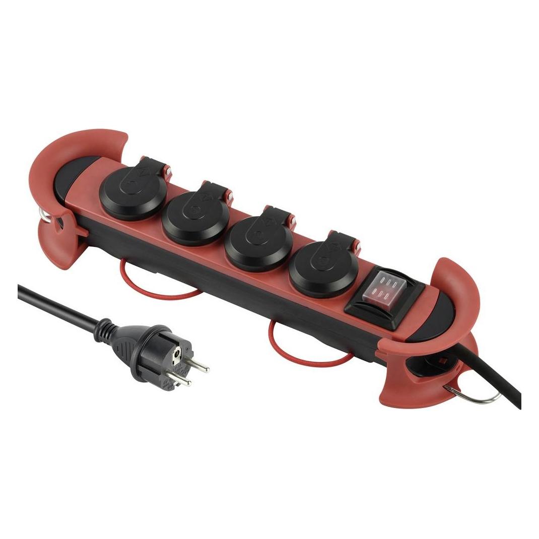 Maxtrack NV 61-5 L Steckdosenleiste mit Schalter Schwarz Schutzkontakt 1 St. (5x, CEE 7/3, 5 m) (NV 61-5 L)