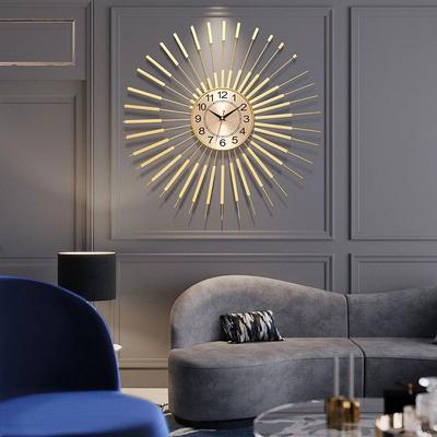 Uplift Treasures Retro Metal Gold Luxury Silent Wall Clock Retro Metal Gold Luxury Silent Wall Clock