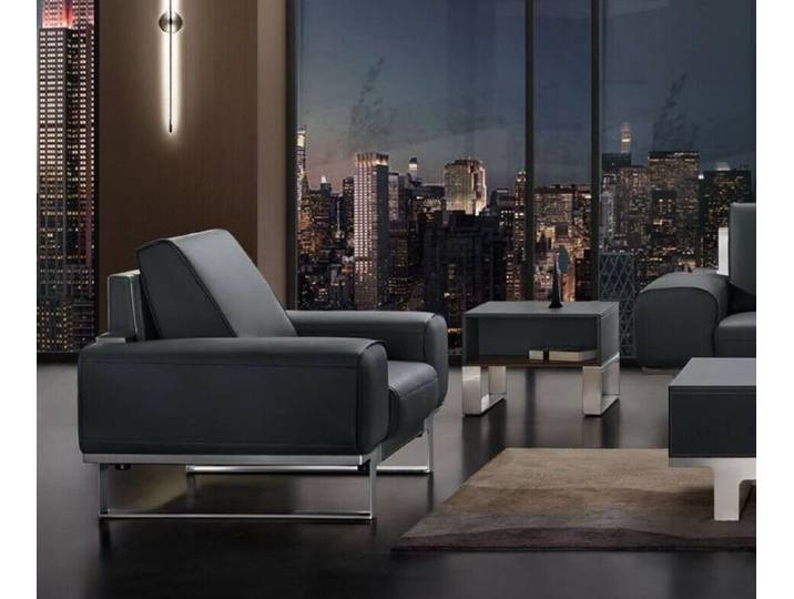Xlmoebel Loungesessel Schwarzer Polstersessel im modernen Design für stilvolles Wohnen (1-St., Polstersessel), Hergestellt in Europa