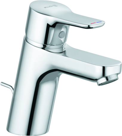 Kludi Pure&easy Waschtischarmatur 372760565 chrom, DN 15, mit Metall-Ablaufgarnitur, Niederdruck