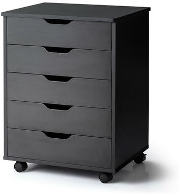 5 Drawer Chest Storage Dresser Floor Cabinet Organizer w/ Wheels