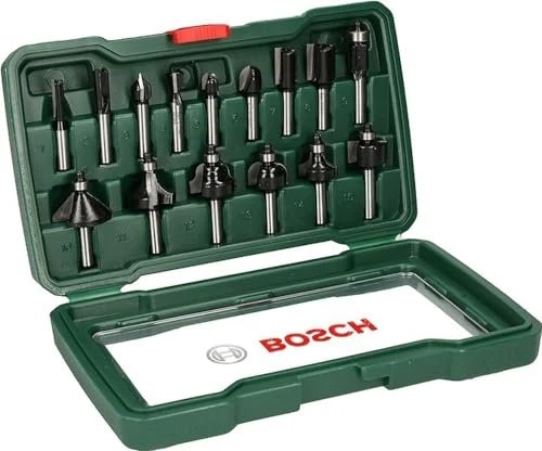 BOSCH Fräserset, 15-teilig 2.607.019.469, 15 Stück