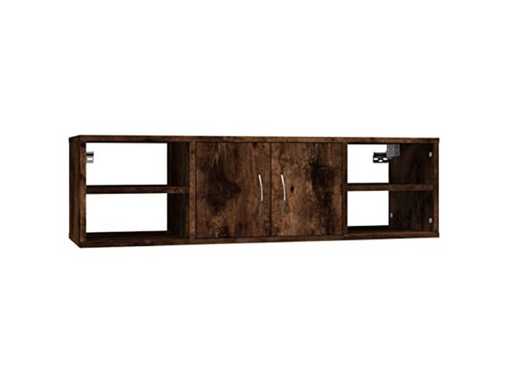 HAQWRDQSG Wandregal Räuchereiche 102x30x29 cm Holzwerkstoff Regal Stilvoller Stauraum für Wohnzimmer und Schlafzimmer: Wandboard aus Holzwerkstoff maximiert die Bodenfläche elegant.