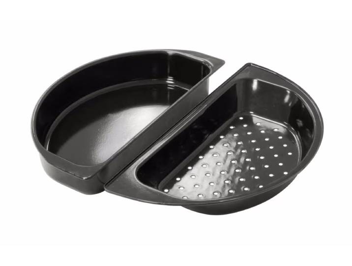 OUTDOORCHEF Halbmond – Grillschale/Grillpfanne/Grillgeschirr – schwarz