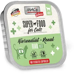 MAC's Cat Vetcare Diätnahrung 100g Schale Katzennassfutter 16 x 100 Gramm Nierendiät Rind