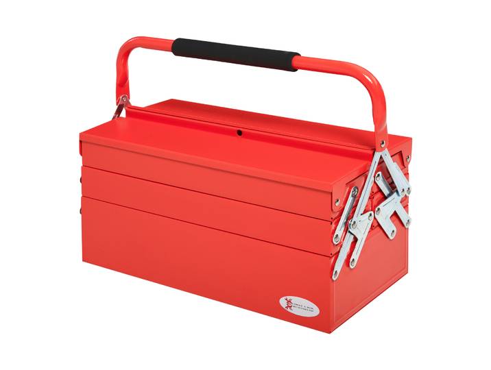 Boîte à outils pliante en acier Durhand avec 5 plateaux et poignée