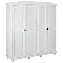 Drehtürenschrank Isny ca. 182x198x60 cm Weiß
