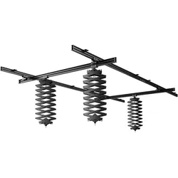 Wiltec Walimex pro Deckenschienensystem 4x2,6m Komplettset Schiene Schere Fotostudio, Studioausrüstung Zubehör, Schwarz