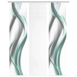Schmidt Schiebevorhang Cara 3er-Set Polyester Grün Mint