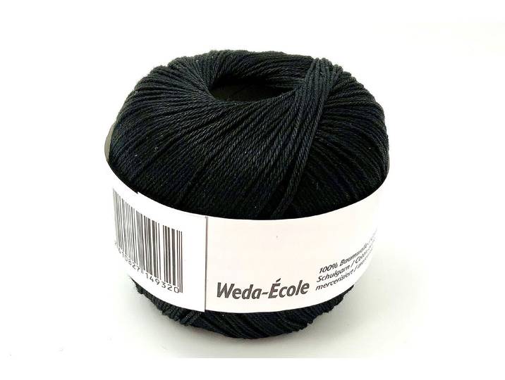 Sommer Weda Ecole Schulgarn 184 Schwarz 50 g
