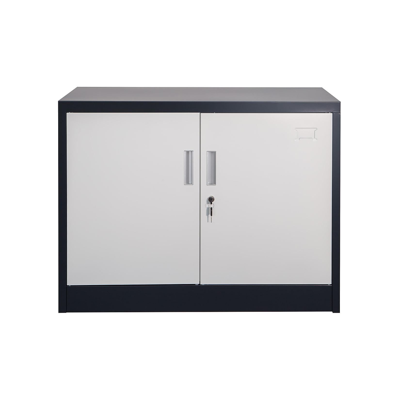 Aktenschrank SARATOW dunkelgrau weiss