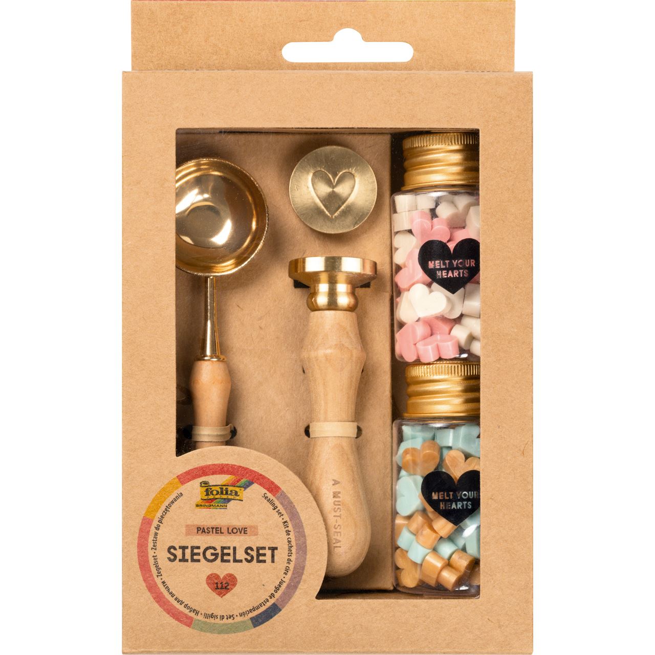 folia Siegel-Set PASTEL LOVE mehrfarbig