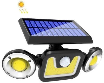 Everyday Crate Solar Motion Sensor Wall Light IP65 Waterproof 3 Head LED Security Lamp Solar Motion Sensor Wall Light IP65 Waterproof 3 Head LED Security Lamp