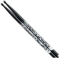 Tama 5A-F-BS Drumsticks Japan Oak Silver Fire (Schlagzeug), Drumsticks + Schlägel, Schwarz