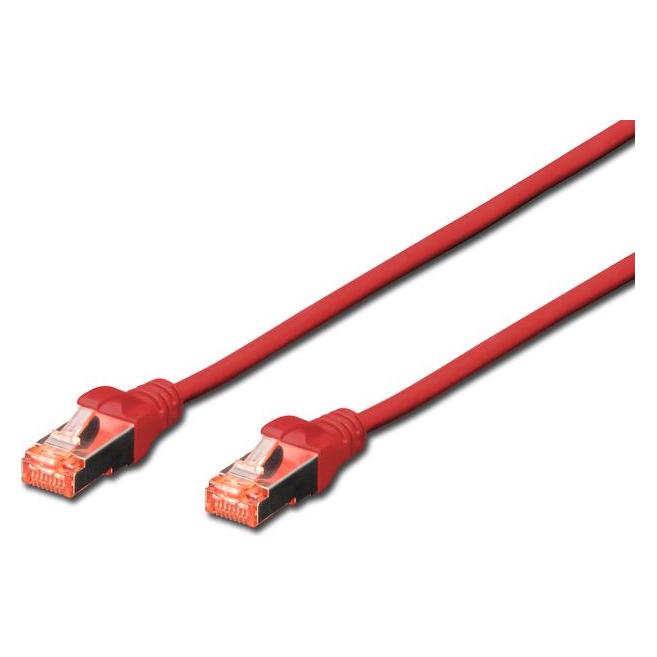 Digitus CAT6 S-FTP Patchk.,0,5m, Rot (S/FTP, CAT6, 0.50 m) (DK-1644-005-R-10)