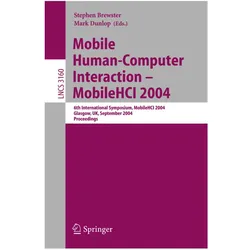 Mobile Human-Computer Interaction - Mobile HCI 2004, Fachbücher von Stephen Brewster, Mark Dunlop