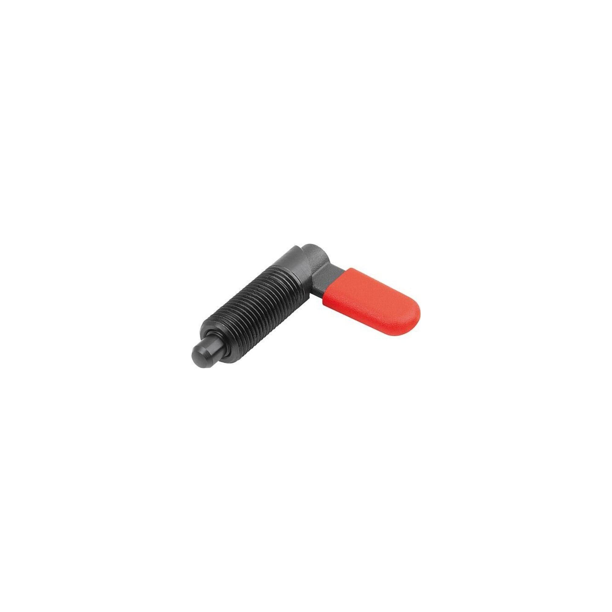 KIPP Sperrriegel M10x1 Ø6mm brüniert mit Gewindehülse Kunststoffkappe (K1672.060610184)