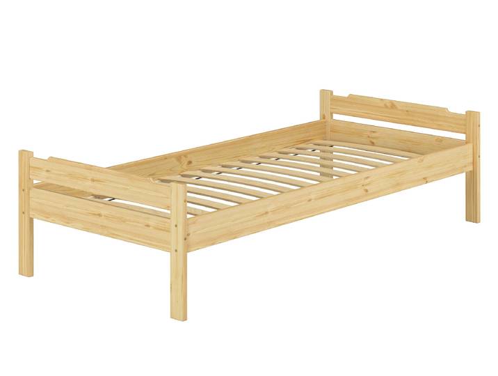 Robustes Holzbett Einzelbett Kiefer Massiv 90 x 200 cm