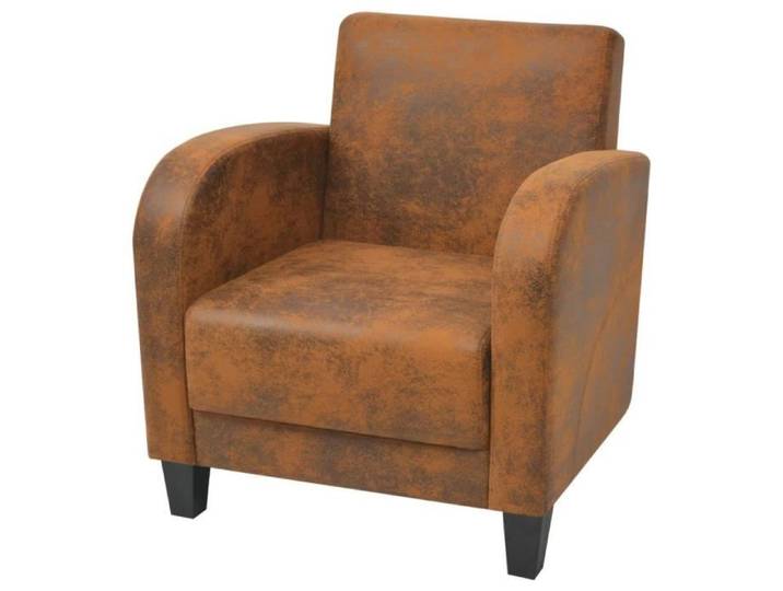 Fauteuil Vintage - VIDAXL - Marron Simili - 1 Place - Avec Accoudoirs