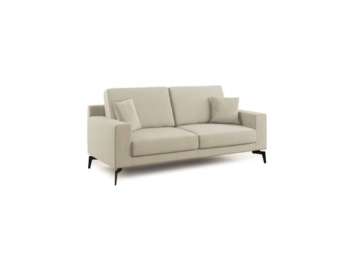 Canapé en microfibre 166 cm crème