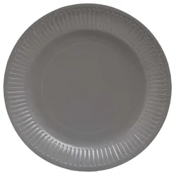 PROnappe Pappteller, grau 23 cm