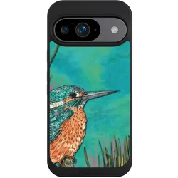 Nivocase Handyhülle für Google Pixel 9 Hülle NIVOpure Case Schwarz Malerei Tiere Vogel (Google Pixel 9), Smartphone Hülle, Schwarz