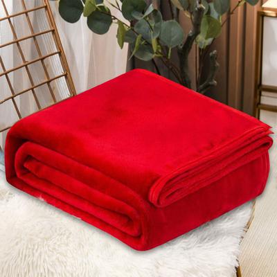 Shop Station Luxury Fleece Throw Blanket Soft Plush Microfiber Cozy Blanket For Bed, Sofa & Travel red