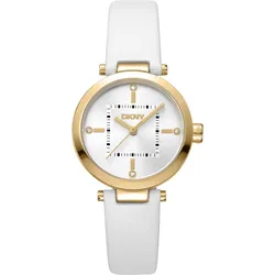 DKNY Urban gold white leather strap DK1L092L0025 - silber,weiß - 30mm