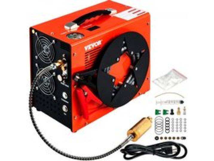 VEVOR Compresseur d'Air PCP 30 MPa Pompe à Air de Haute Pression 220/110/12 V Compresseur d'Air Arrêt Automatique Convient aux Fusils à Air Comprimé Réservoirs de Paintball Mini Bouteilles de Plongée