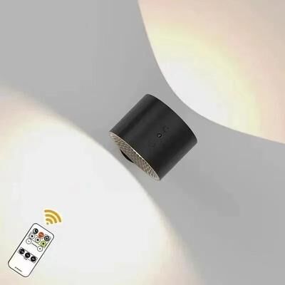 Uplift Picks Double Head Magnetic Wall Light With Remote And 360 Rotation black 1 Pc