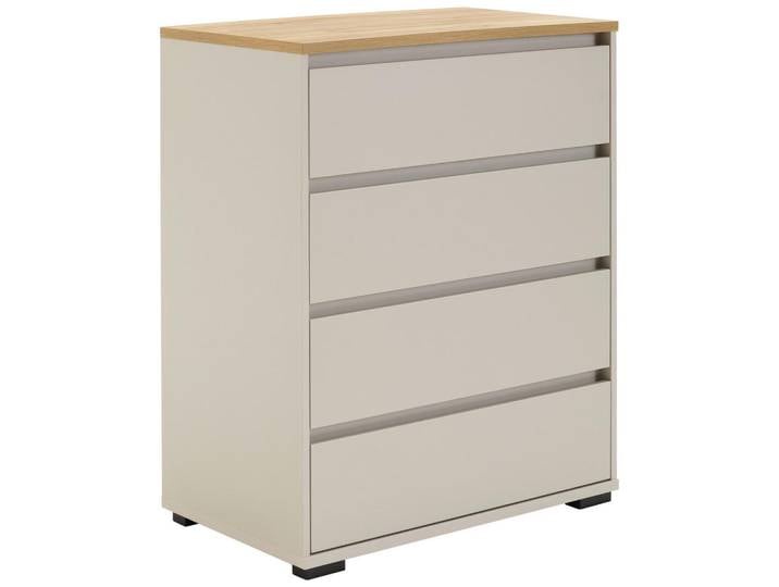 Carryhome Kommode, Kaschmir, Eiche Artisan, Kunststoff, 4 Schublade(n) Schubladen, 80x103x48 cm, Wohnzimmer, Kommoden & Sideboards, Kommoden
