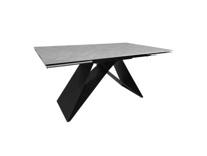 Table extensible 160/240 cm en céramique gris clair effet béton - LIMA Meubletmoi