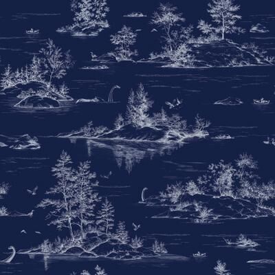 Veer Decor Nessie Novelty Toile Peel and Stick Wallpaper