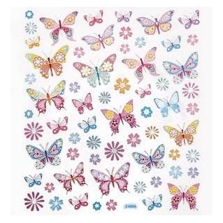 DP Craft Aufkleber mit Schmetterlingen und Blumen, 63 Stück (63 Sticker) (47594364)