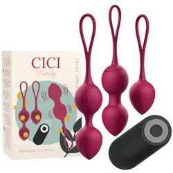 Cici Beauty, Vibrator, Premium Silikon 3 Vibrierende Kegelperlen Fernbedienung