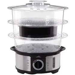 ETA Steampot, Dampfgarer + Reiskocher, Silber, Schwarz