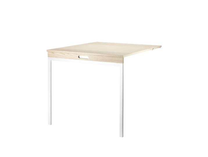 String Table pliante String Frêne-pieds en métal blanc