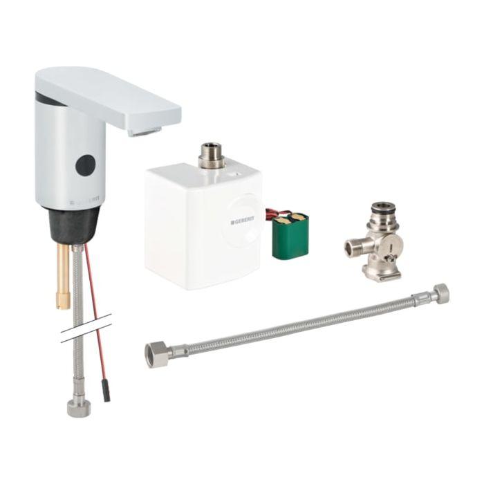 Geberit Typ 186 Infrarot-Waschtischarmatur 116366211 Generator, mit Untertischmischer, hochglanz-verchromt