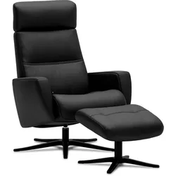 Relaxsessel Space mit Hocker Prime Black Lieferung ohne Montage
