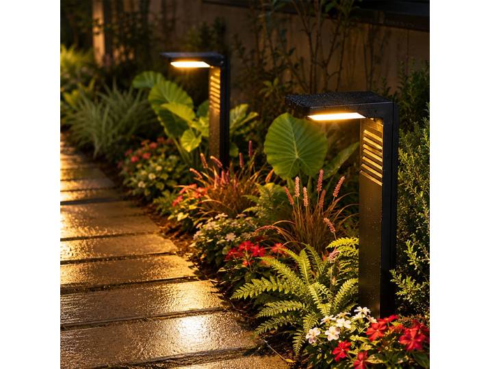 JOYINLED Lot de 2/4/6 lampes solaires pour allée, lampes solaires extérieures étanches pour jardin, pelouse, allée, chemin, cour, aménagement paysager