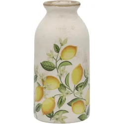 Chic Antique Keramikflasche Limone Blossom, 15,5 cm, Ø 7,5 cm
