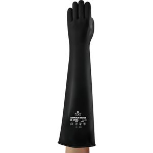 Ansell Chemikalienschutzhandschuhe AlphaTec, Typ A, aus Latex, lange Stulpe, Größe 8 / M