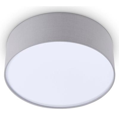 PACO HOME Deckenleuchte "THOMAS", grau (grau, weiß), 1, Ø 30cm H: 10,5cm, Leuchten, Deckenleuchte