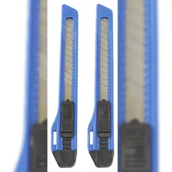 aro Schneidemesser CU01, Kunststoff/Metall, 9 mm, blau/schwarz, 2 Stück