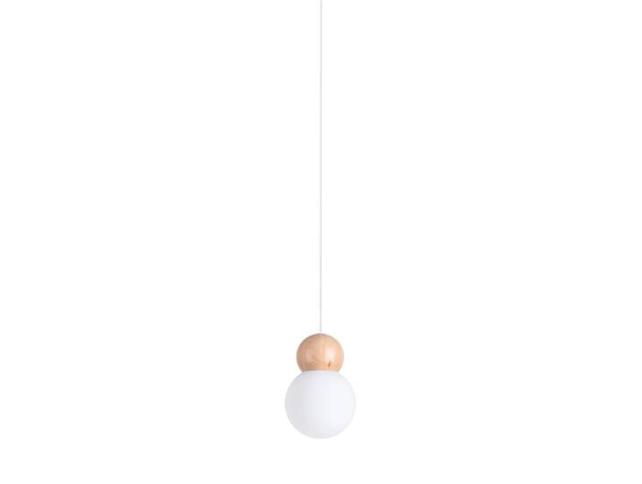 Design Pendellampe „Pekka“ - 1-flammig Weiss / Naturholz Sollux Lighting