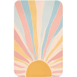 WC-VORLEGER Illustration - Sonne - Pastellfarben WC Teppich 50x80 cm