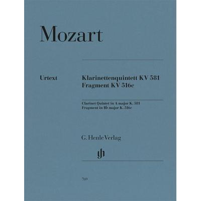 Wolfgang Amadeus Mozart - Klarinettenquintett A-dur KV 581 und Fragment KV Anh. 91 (516c) -