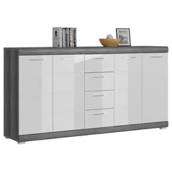 Kommode Scout ca. 165x85 cm Weiß/Grau